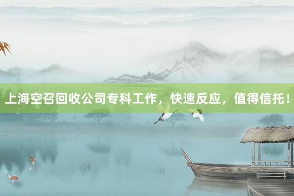 上海空召回收公司专科工作，快速反应，值得信托！